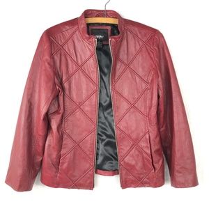 Mossimo Red Leather Jacket Size Small No Zipper